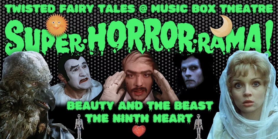 Banner for SUPER-HORROR-RAMA event for Beauty and the Beast and The Ninth Heart